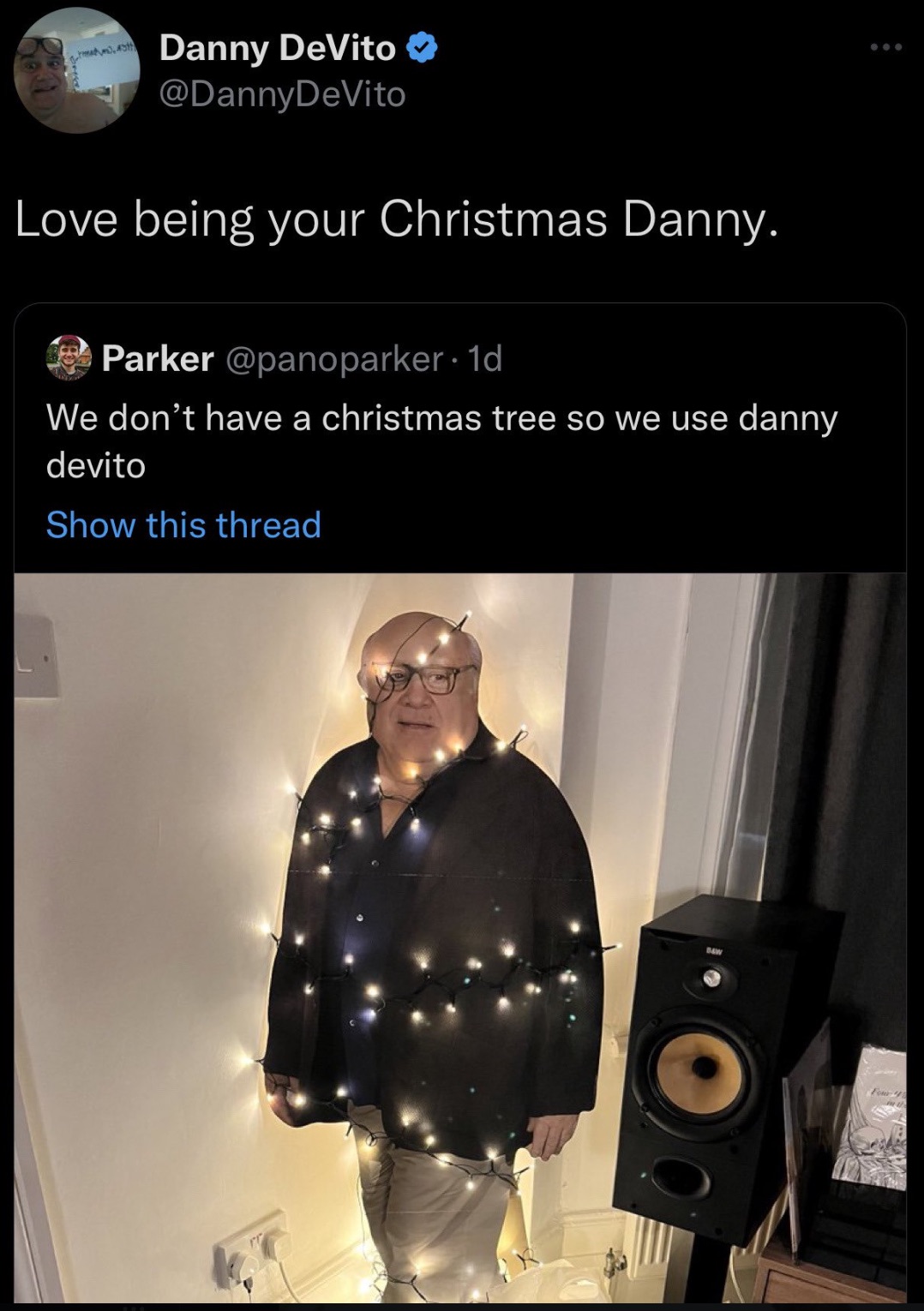 danny devito cardboard cutout christmas - 45 Danny DeVito DeVito Love being your Christmas Danny. Parker . 1d We don't have a christmas tree so we use danny devito Show this thread Baw